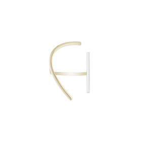 Кольцо Curve Ring 05 из белого и желтого золота