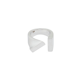 Асимметричное кольцо незамкнутой формы Tilt Ring из серебра