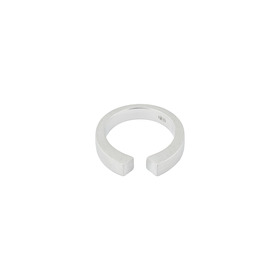 Матовое незамкнутое кольцо Split ring из сереба