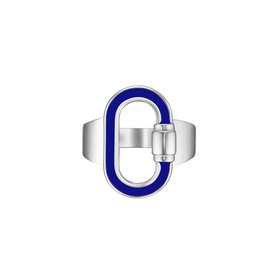 Кольцо из серебра с синей вставкой