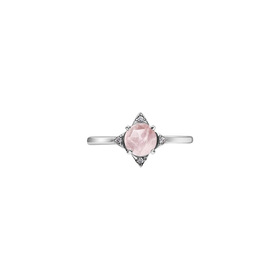 Серебряное кольцо The Rose с розовым кварцем
