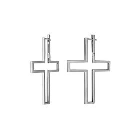Серьги-кресты из серебра