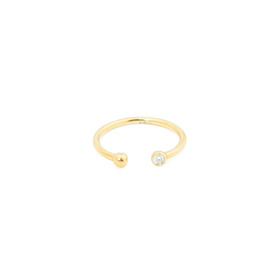 Позолоченное кольцо из серебра «Гармония мира»