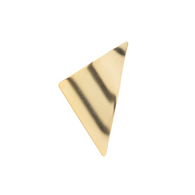 Треугольная позолоченная моносерьга из серебра