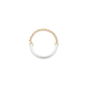 Биколорное кольцо Nilsa с золотистой цепочкой