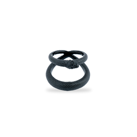 Черное кольцо-змея SERPENT