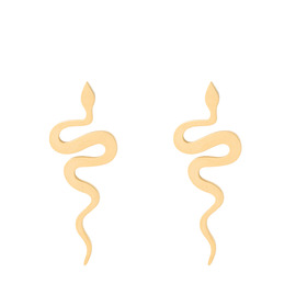 Золотистые серьги-змеи