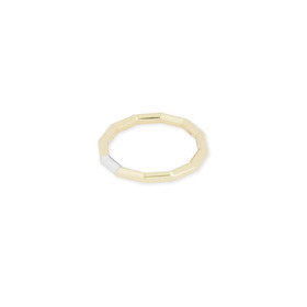 Обручальное кольцо из золота Double Gold с сегментом из белого золота