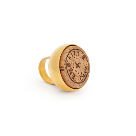 Позолоченное кольцо CORK из бронзы "Штопор"