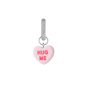 Розовая моносерьга HUG ME