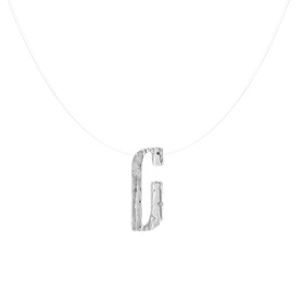 Посеребренная подвеска из бронзы c буквой "С" на леске