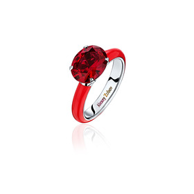 Кольцо с рубином с красной высокотехнологичной керамикой