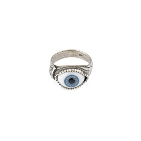 Серебряное кольцо с голубым глазом