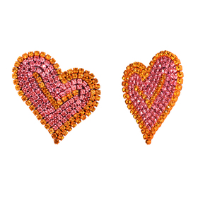 Серьги-сердца с кристаллами Sweetheart