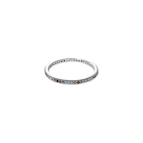 Кольцо из серебра с цветными камнями