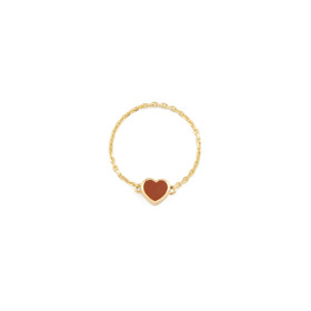 Кольцо из золота с сердцем из яшмы Stone Heart