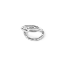 Серебристое кольцо-спираль