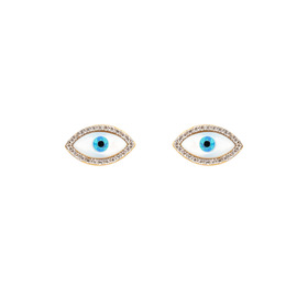Позолоченные серьги-глаза из серебра