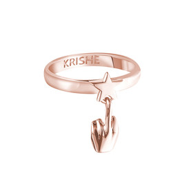 Розовое кольцо MASCOT из серебра