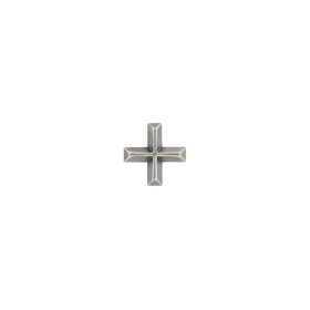 Серьга-крест со скошенными гранями из серебра