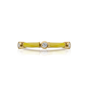 Кольцо из желтого золота с эмалью и бриллиантами CANDY