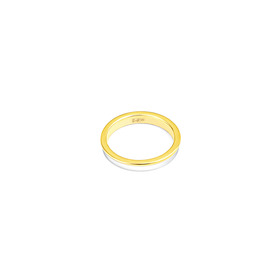 Женское биколорное обручальное кольцо из золота