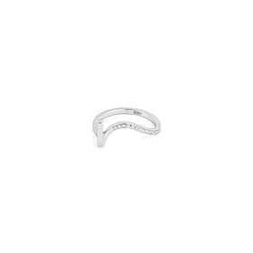Кольцо Curve 01 из белого золота с бриллиантами