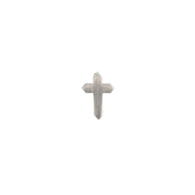 Моносерьга-крест из серебра Holy silver