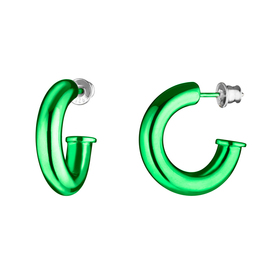 Серьги-кольца бублики зеленые