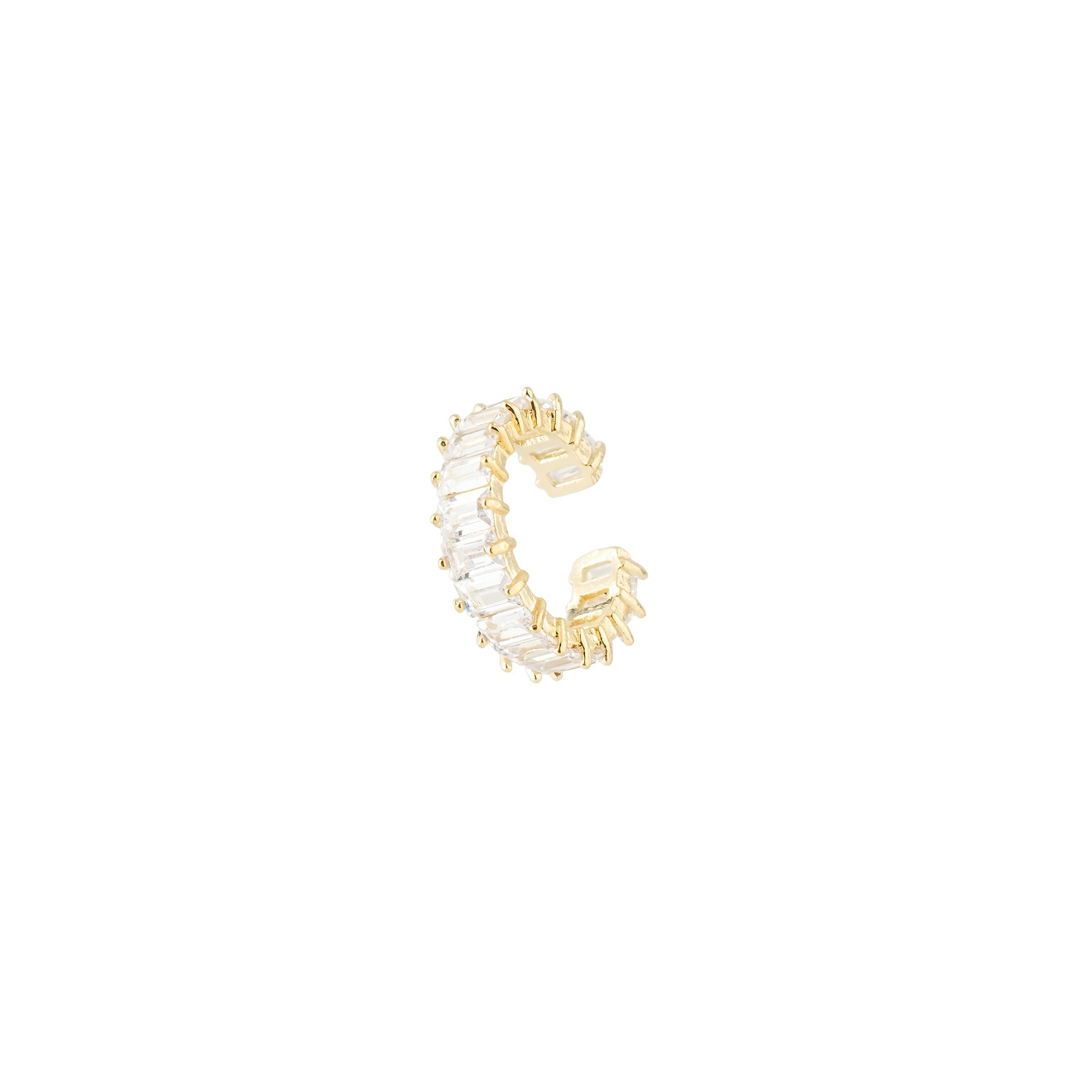 Herald Percy Золотистый кафф с белыми кристаллами herald percy золотистый браслет цепь с кристаллами