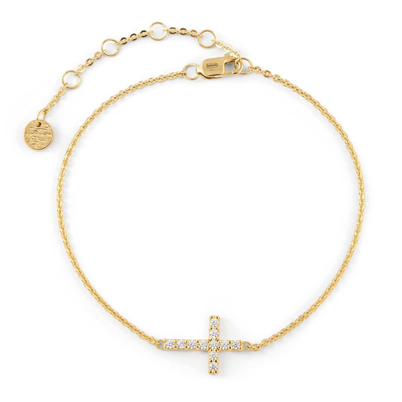 SKYE Позолоченный браслет с крестом с камнями skye серебряный браслет с маркизами