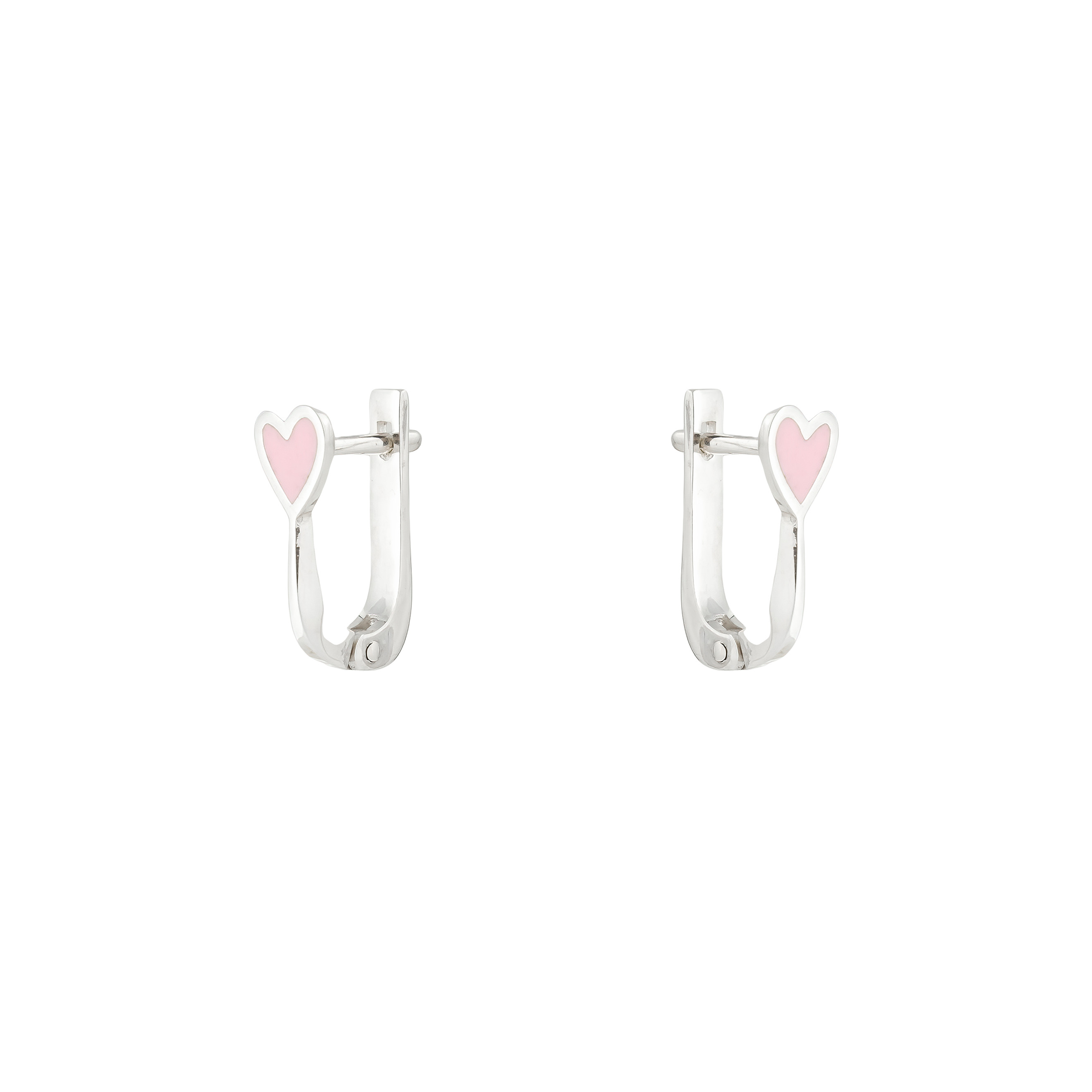 Heart Earrings with enamel