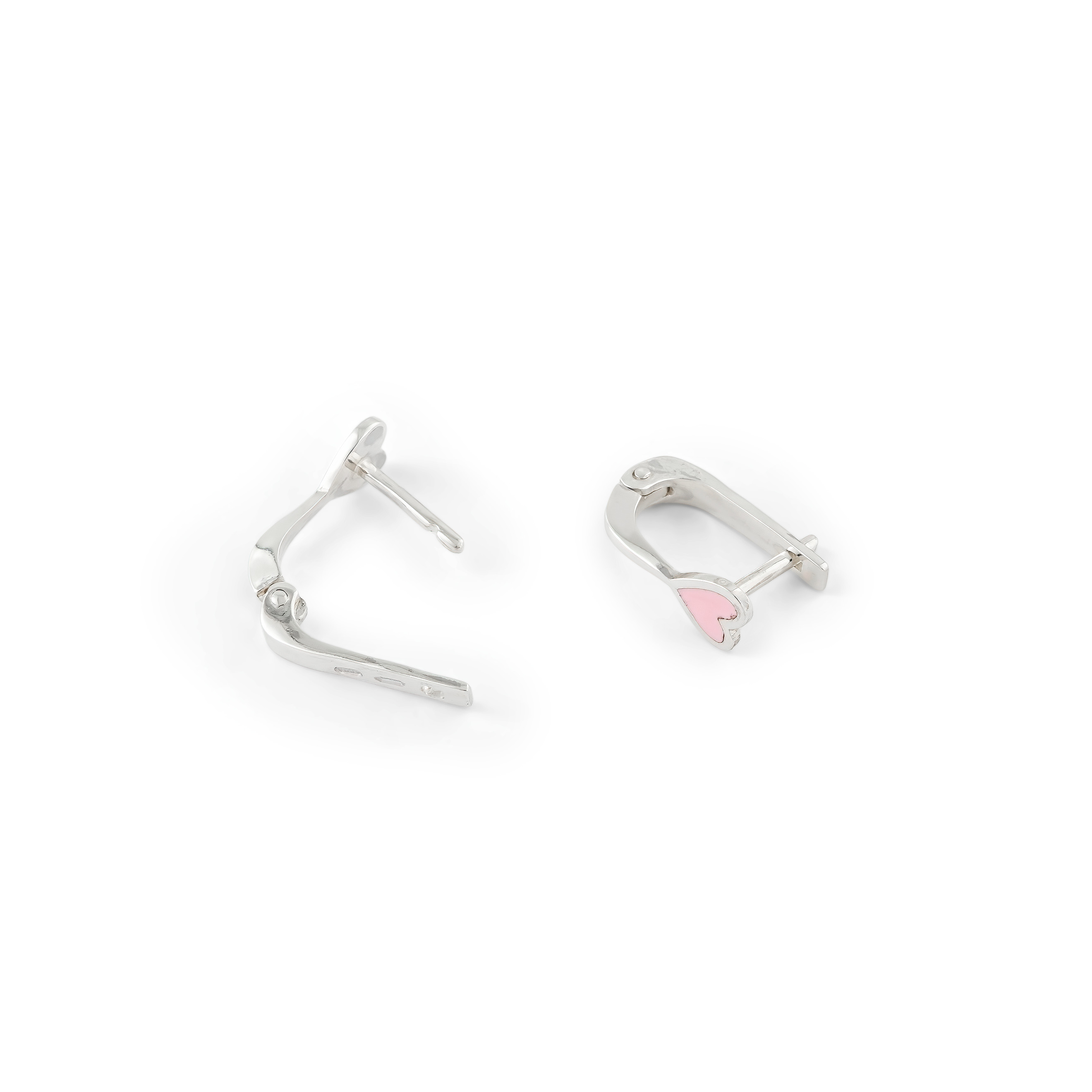Heart Earrings with enamel