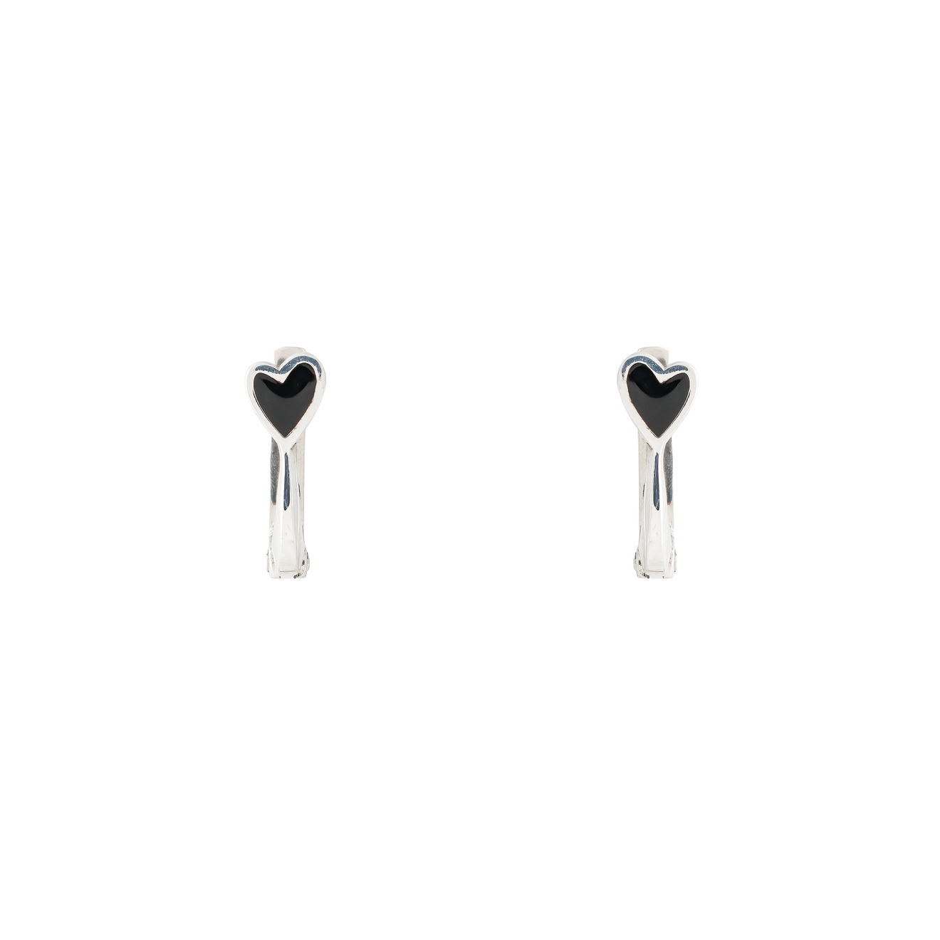 УРА jewelry Серьги-сердца из серебра с эмалью