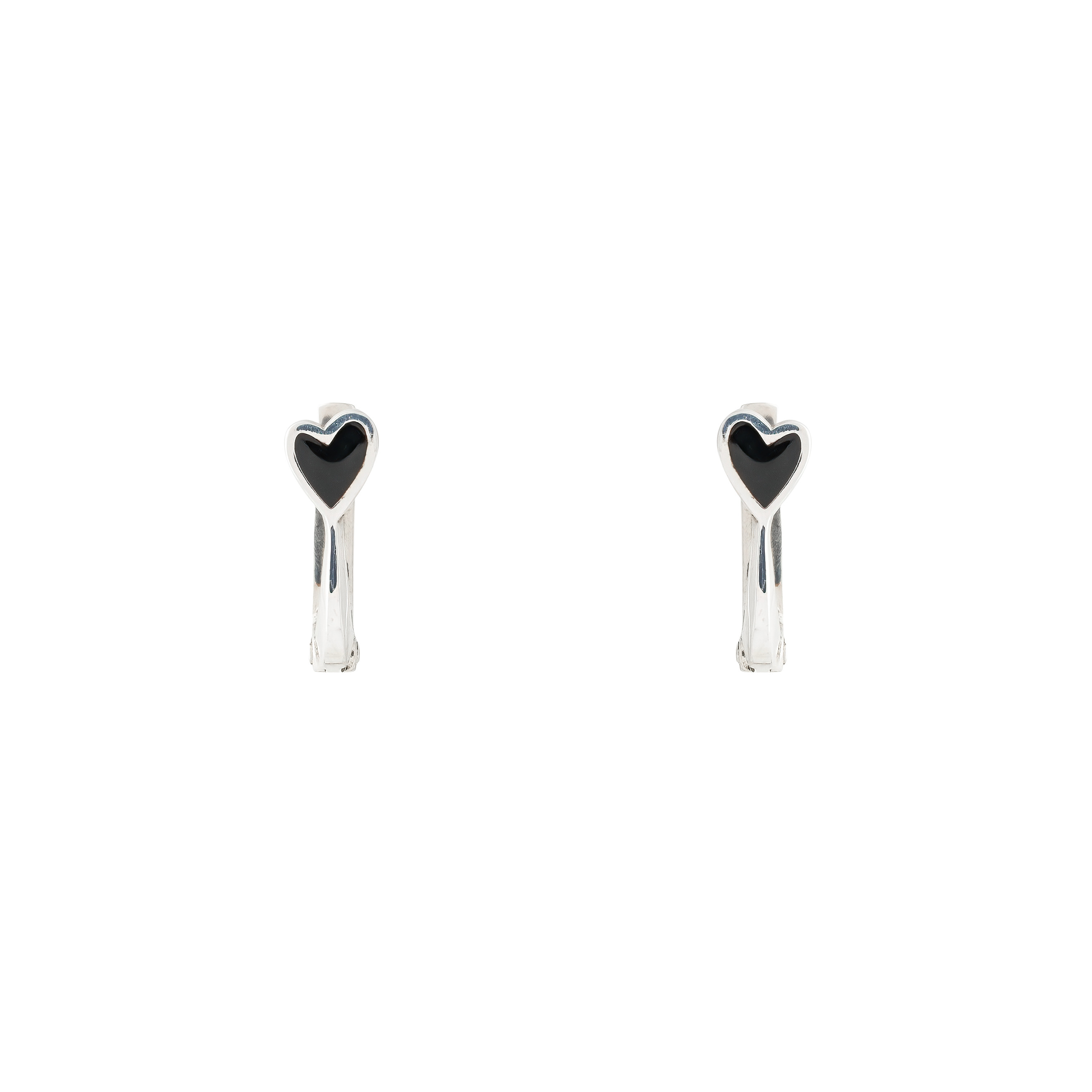 Серьги-кольца УРА jewelry Серьги сердца с эмалью