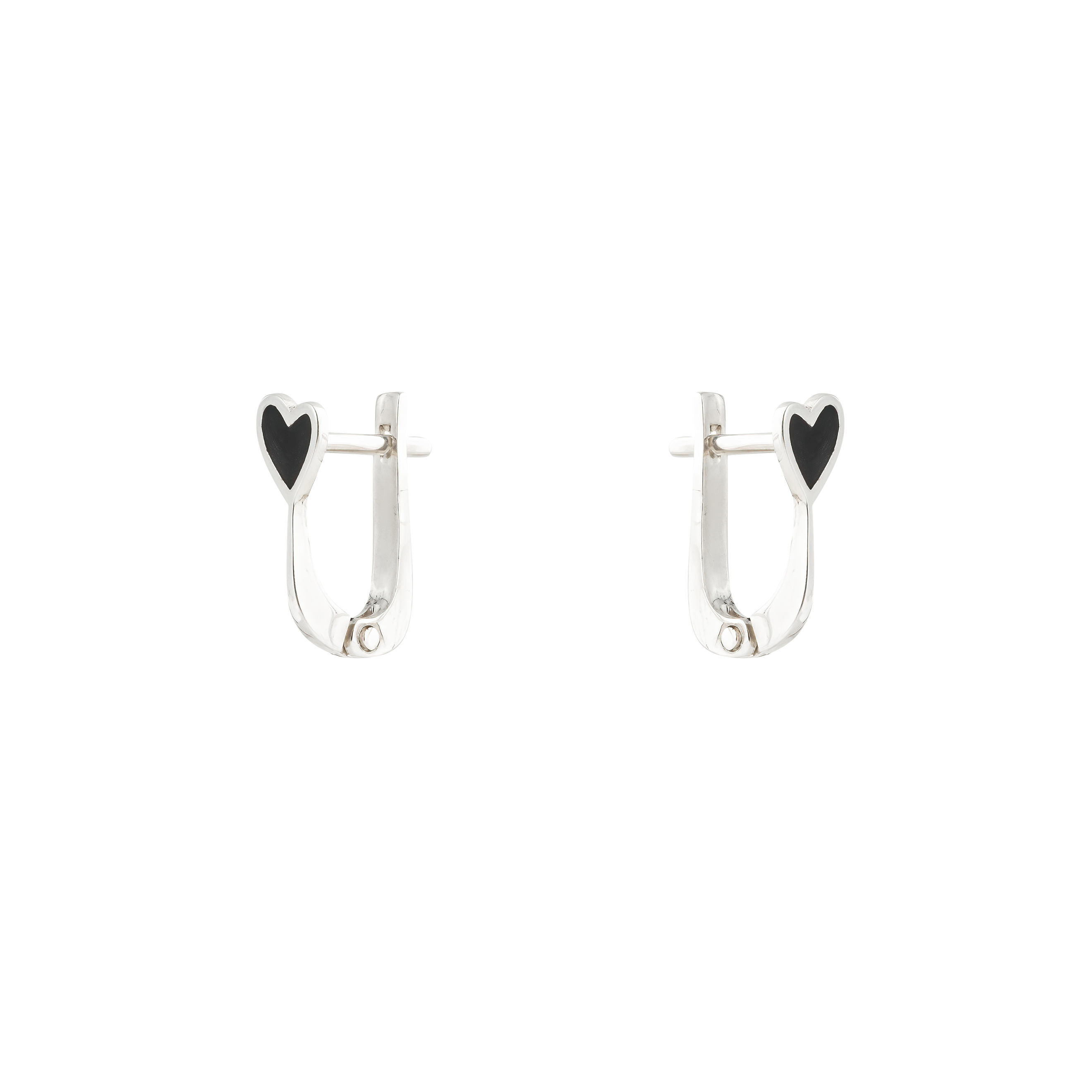 Heart Earrings with enamel