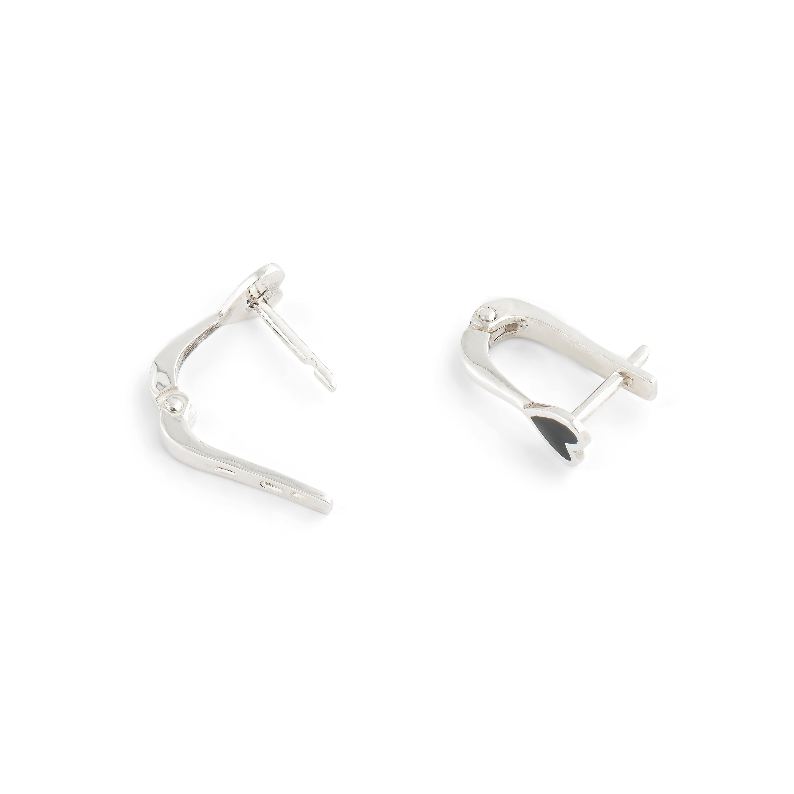 Heart Earrings with enamel