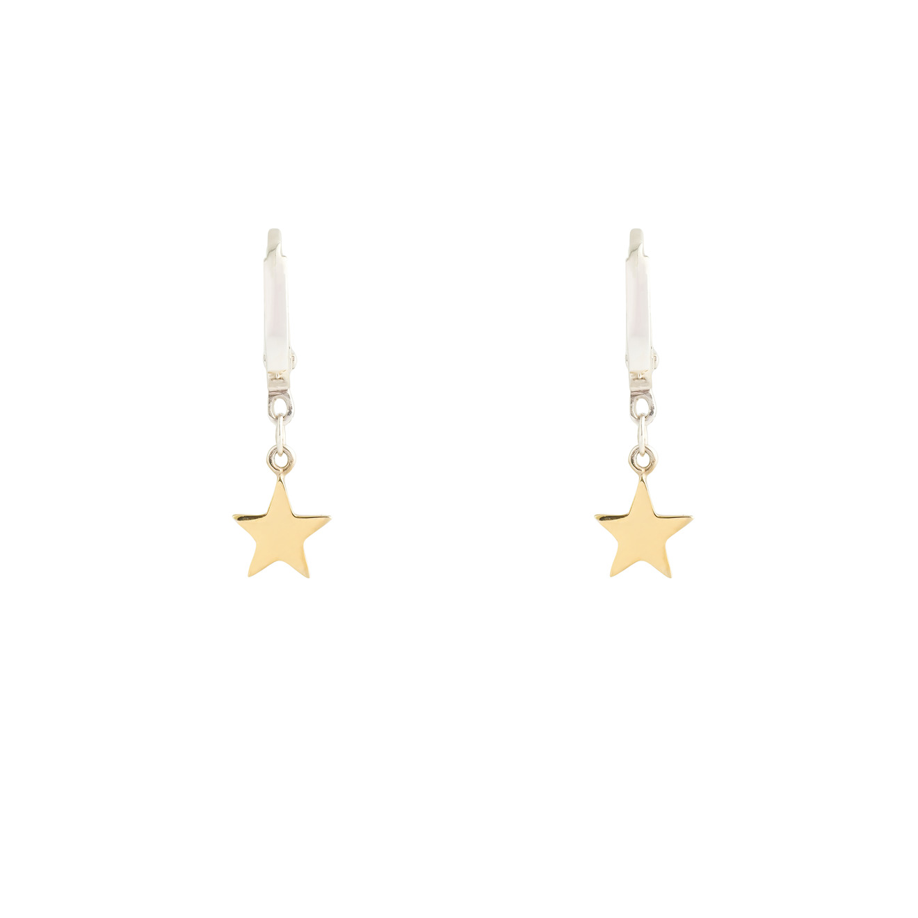 УРА jewelry Позолоченные серьги-звезды из серебра jewlia позолоченные серьги звезды из серебра
