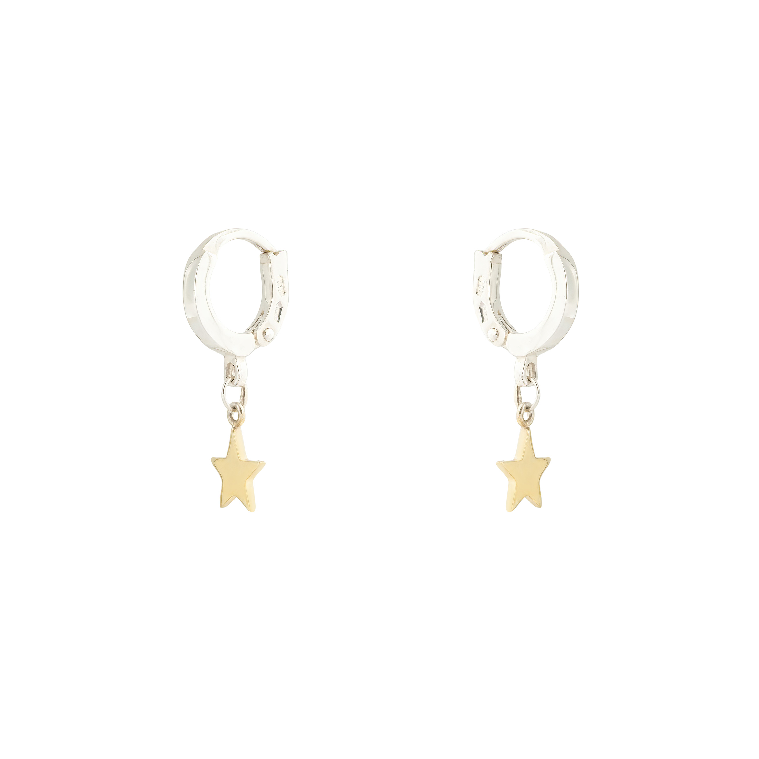 Gold-plated Star Earrings