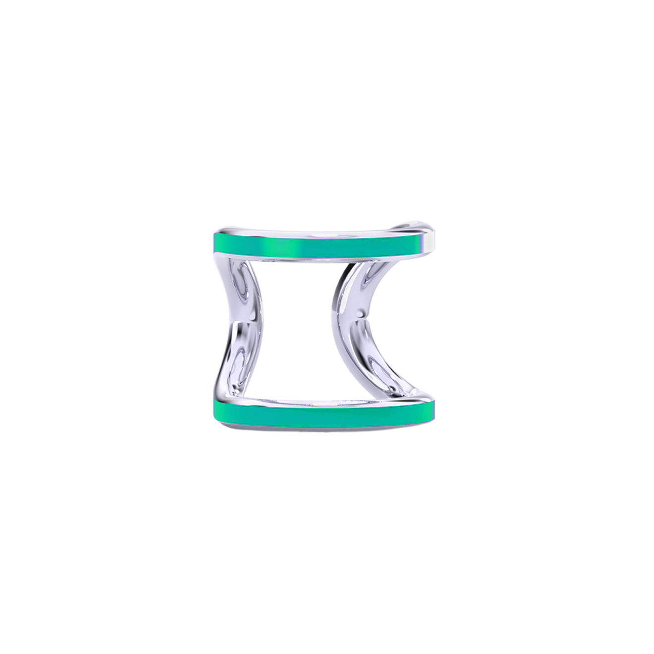 Prosto Jewelry Кафф свобода из серебра с зеленой эмалью prosto jewelry анклет из серебра с регулировкой