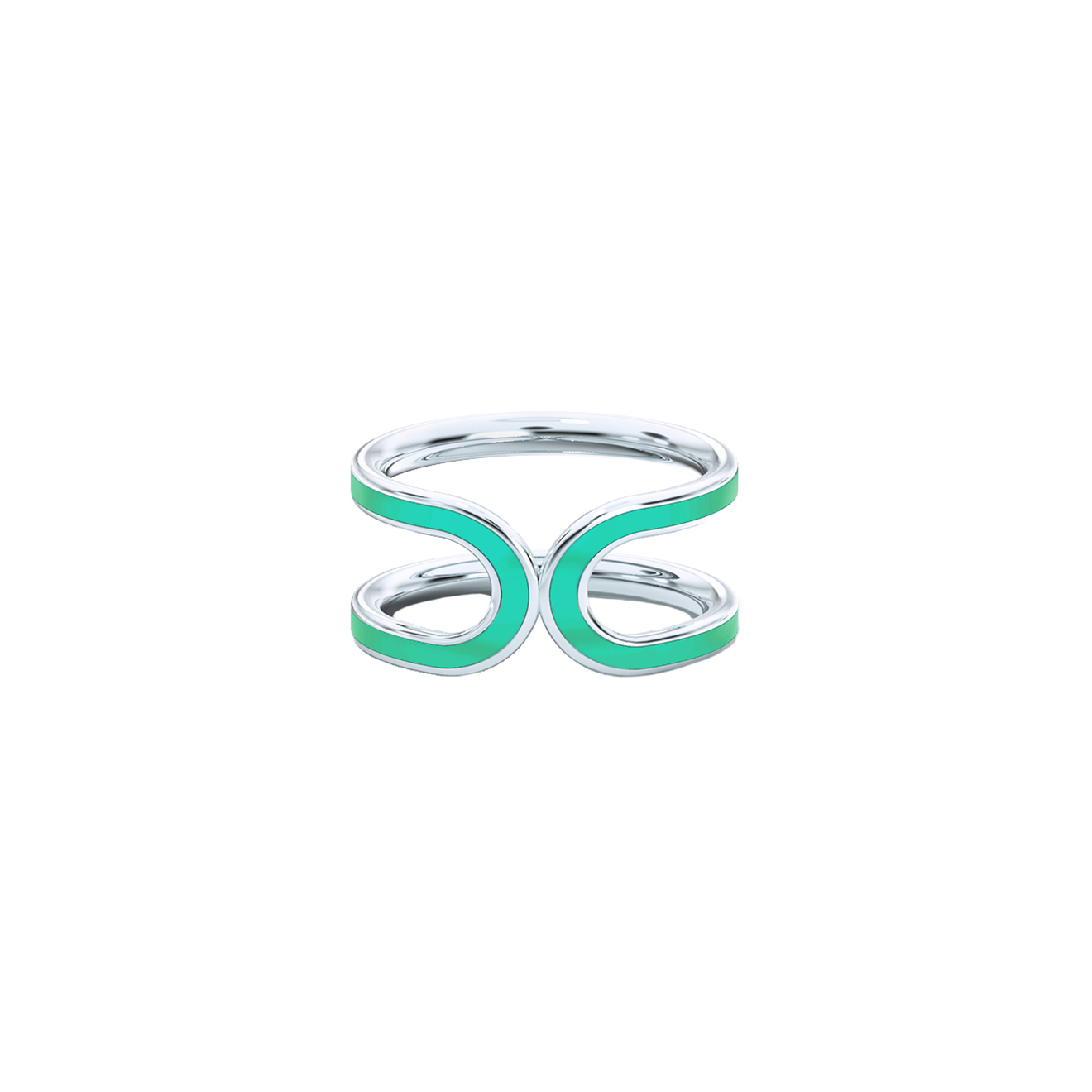 prosto jewelry серьги кольца свобода из серебра с зеленой эмалью Prosto Jewelry Кольцо свобода из серебра с зеленой эмалью