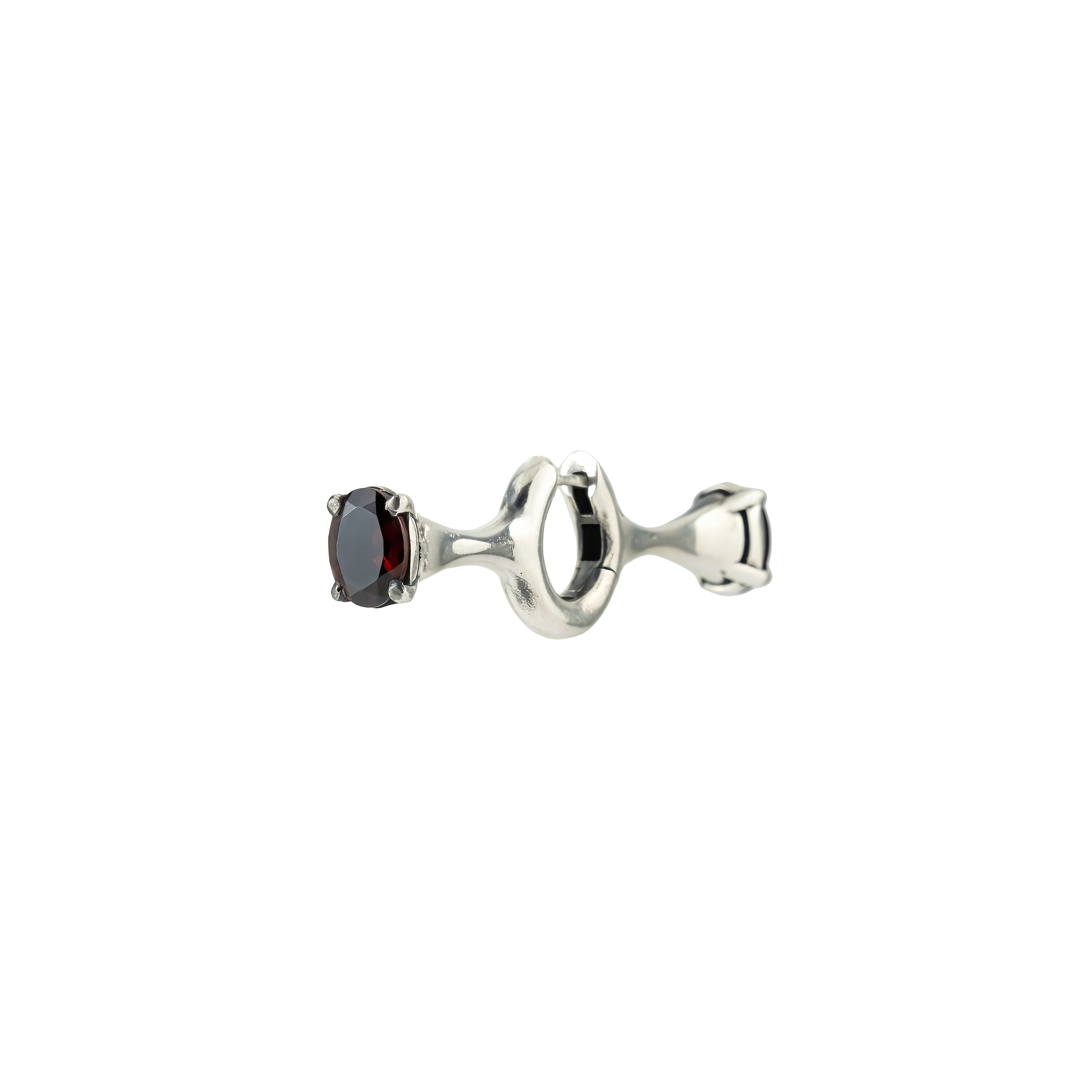 single earring Echo Drop Garnet