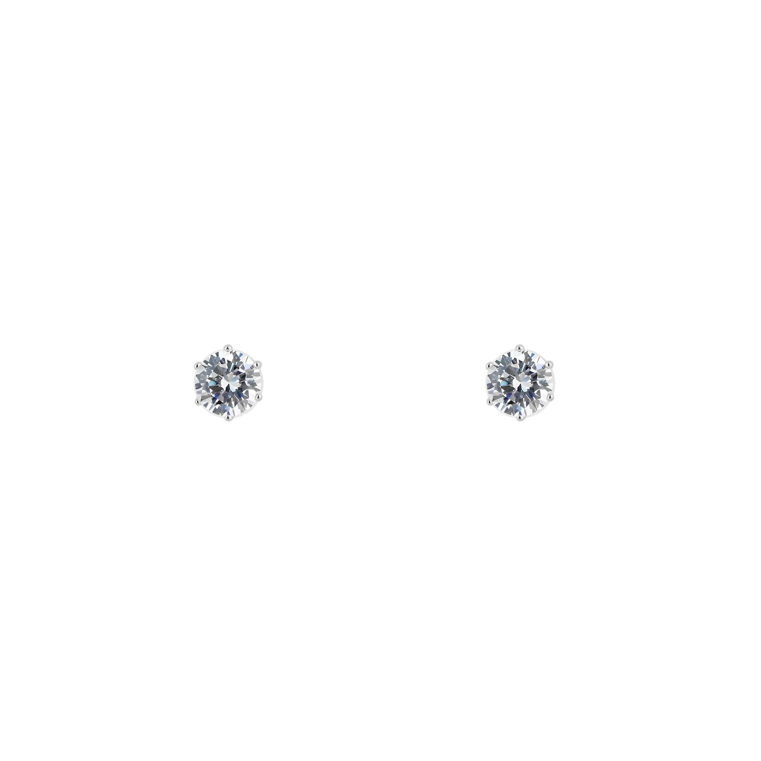 stud earrings with white crystals