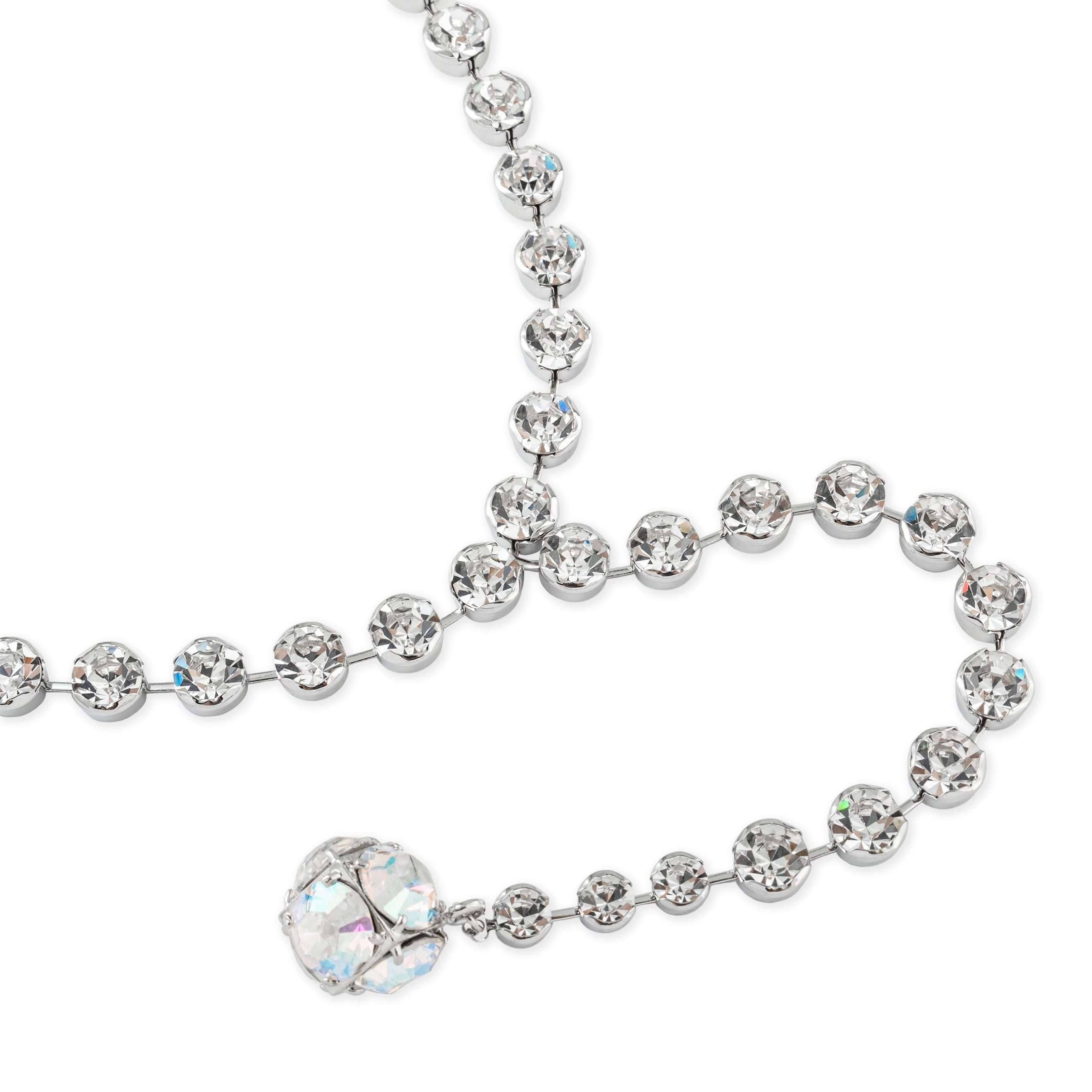 Silver sautoire with disco ball