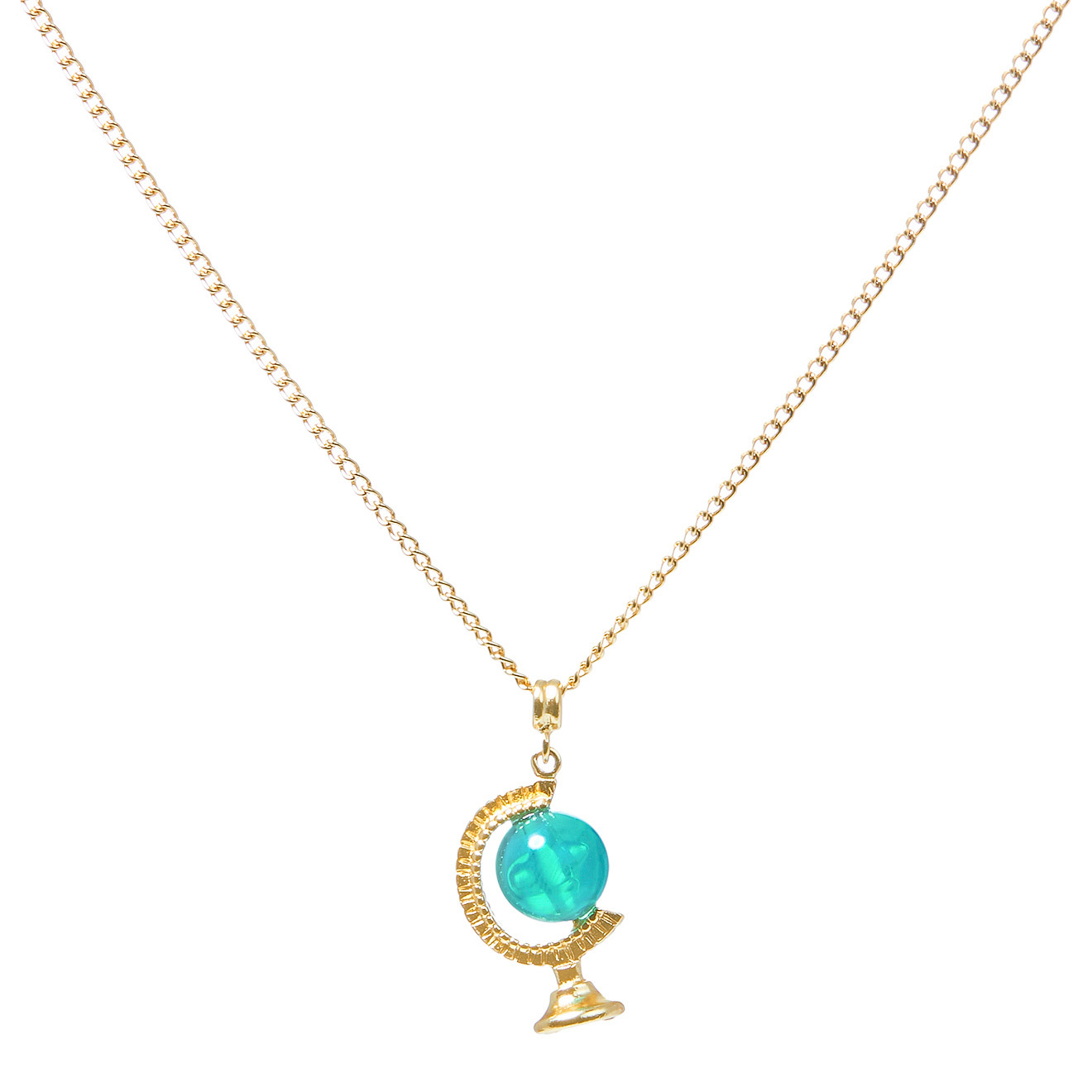 Gilded Globe charm necklace, from The art of layering collection