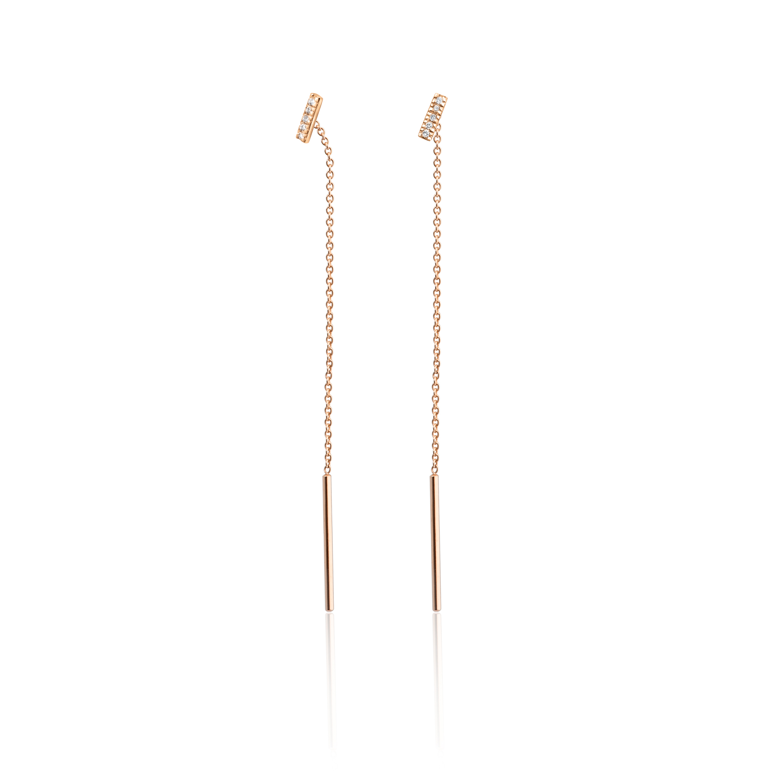 Gold balance line earrings