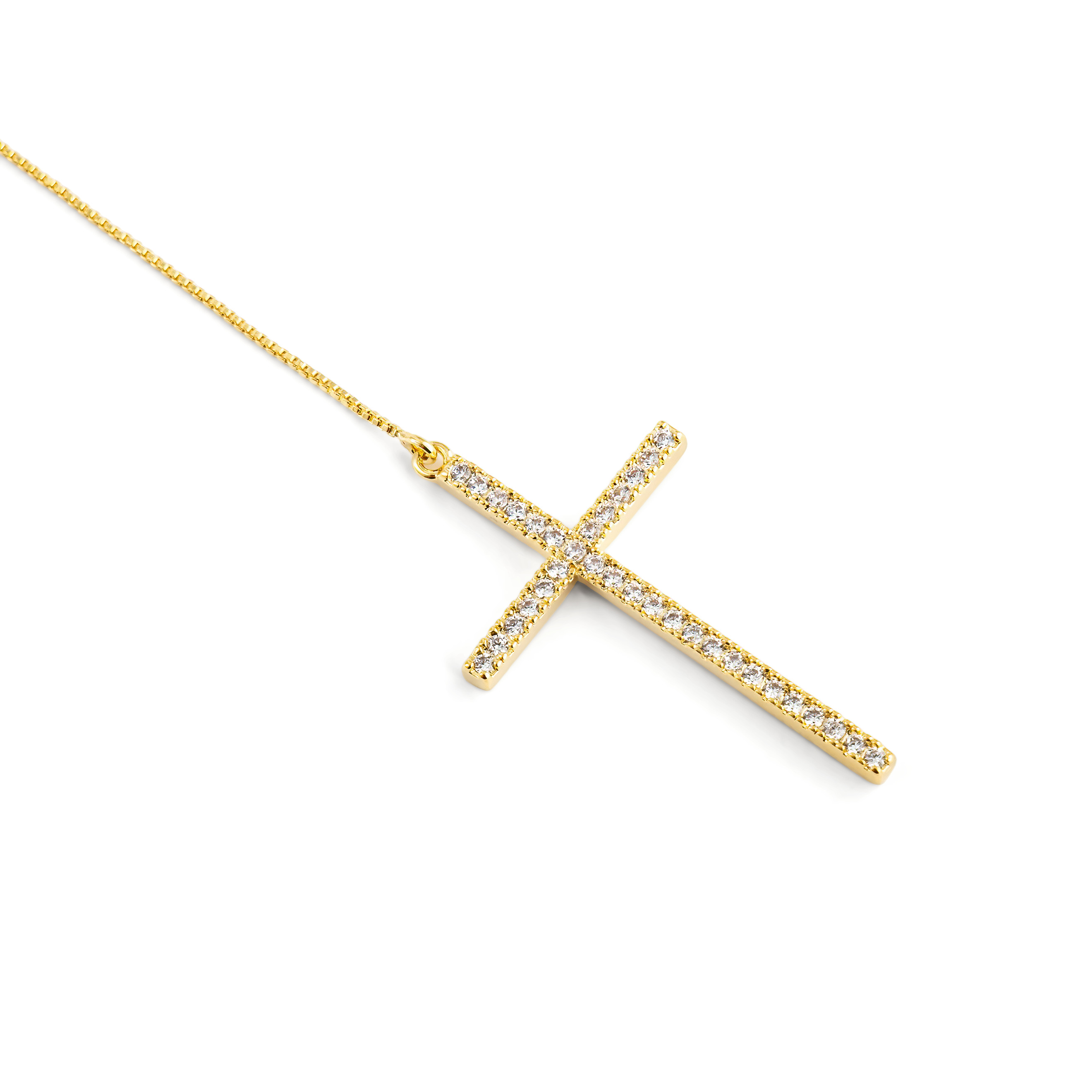 Golden Cross Broach Earrings