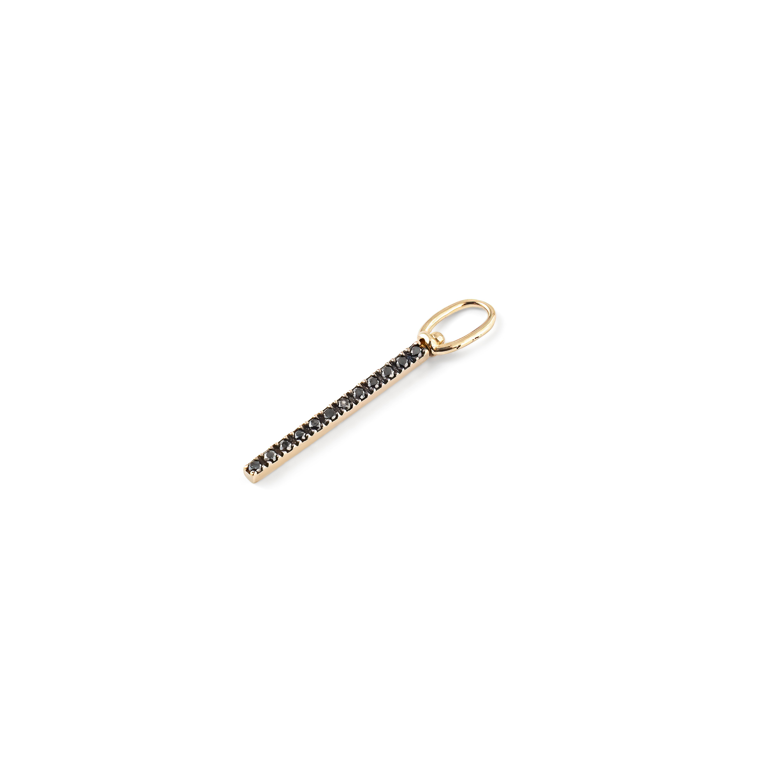 Подвеска Magic Wand из белого золота с черными бриллиантами