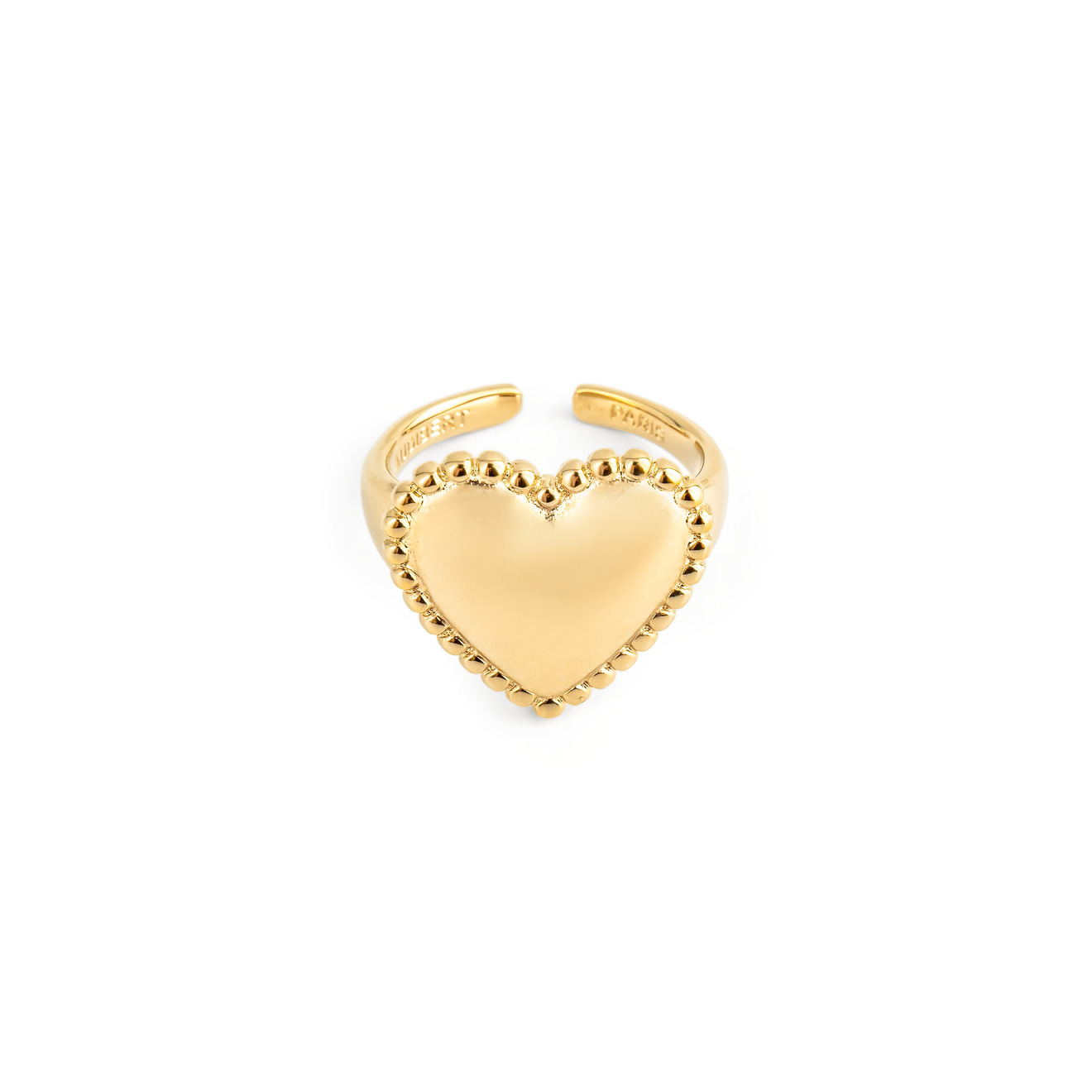 цена Philippe Audibert Позолоченное кольцо Wanda с сердцем
