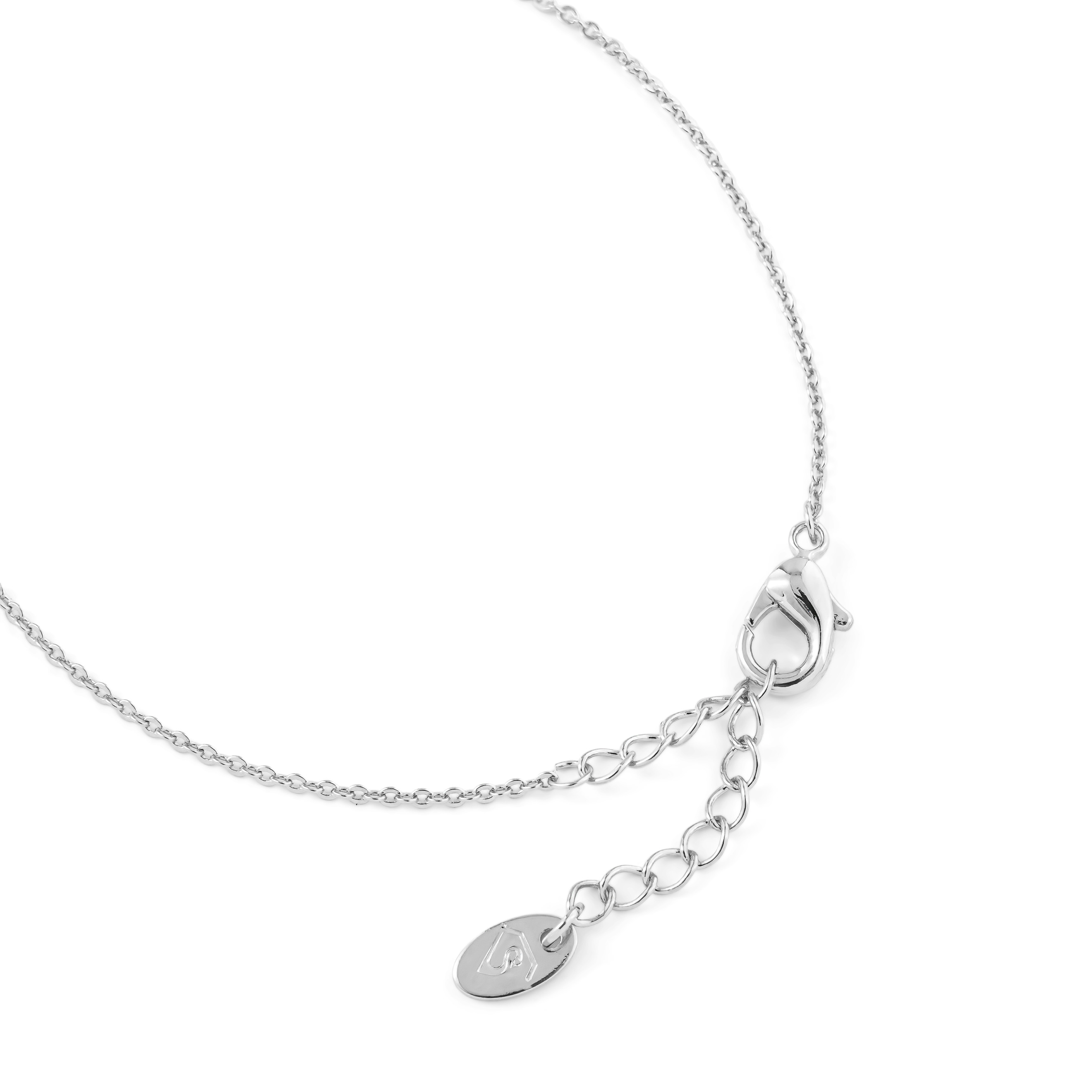 Silver bracelet with a bear in crystals